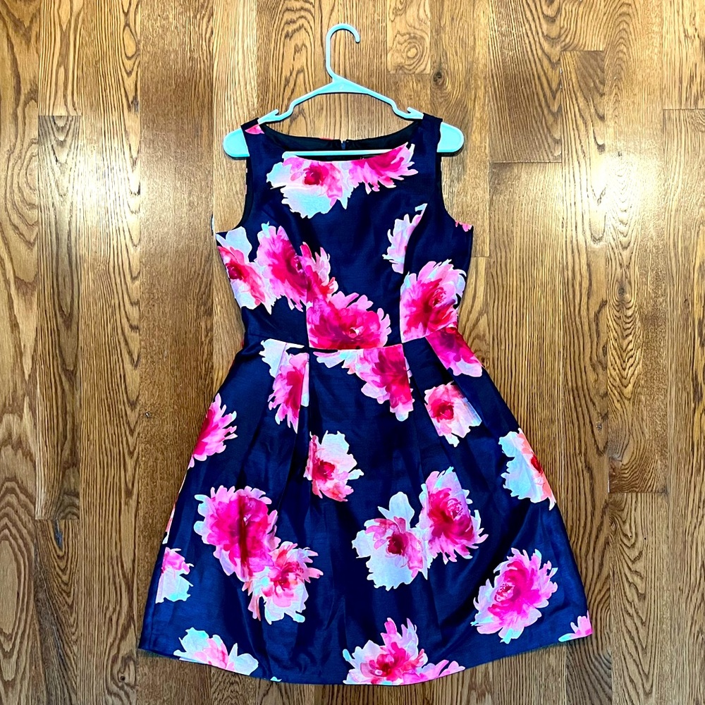 Derby Dress Navy Fit and Flare